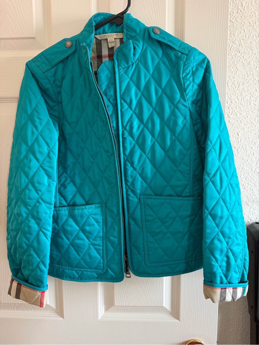 Burberry Quilted Teal Jacket